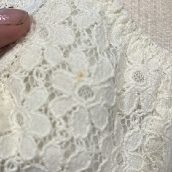 90s Maidenform 34A Ivory Lace Underwire Bra Cotton Couture VTG - Picture 6 of 6